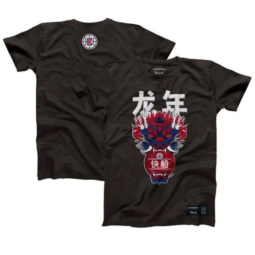 NEW -LA Clippers Hyperfly Unisex Year of the Dragon Lunar NewYear Collection Tee